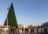 Как в Бишкеке устанавливают главную елку