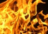 В Таласской области горел строительный магазин