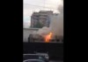 В Бишкеке сгорел пассажирский вагон поезда (видео)