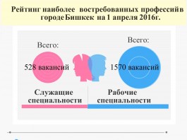 Самые популярные профессии в Бишкеке