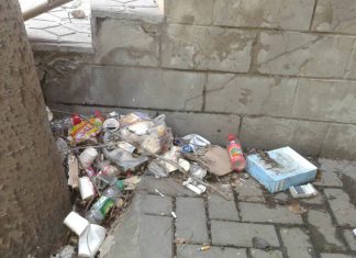 Сотрудник «Тазалыка» пристыдил жительницу Оша и заставил выбросить мусор в урну