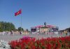 На главной площади «Ала-Тоо» идет генеральная репетиция концерта в честь Дня независимости Кыргызстана