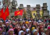 Сторонники Омурбека Бабанова вышли на митинг в Таласе