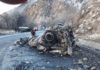 На трассе в ущелье Чычкан взорвался грузовик, перевозивший газ (фото)