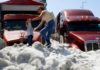 «Такого еще не видели». Мексиканский город Гвадалахара завалило снегом