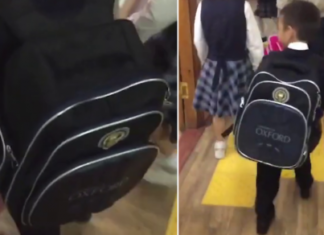 Упал под тяжестью рюкзака: видео со школьником рассылают в Казнете