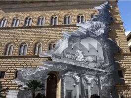В центре Флоренции появилась гигантская оптическая иллюзия (фото)