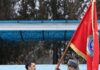Садыр Жапаров в честь 50-летия войсковой части ГКНБ вручил Боевое Знамя