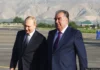 Путин находится с рабочим визитом в Таджикистане
