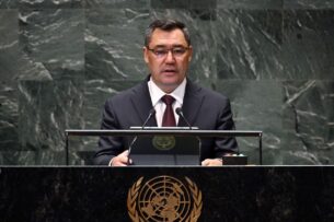 «Кыргызстан решительно поддерживает ООН»: Садыр Жапаров выступил на Общих дебатах Генассамблеи ООН