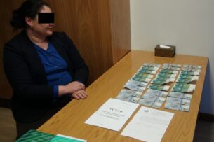 Задержана ответсекретарь Ат-Башинского айыл окмоту при передаче денег сотруднику ГКНБ