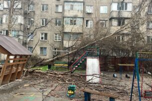 В результате шквалистого ветра в Бишкеке и в двух областях повреждено 154 объекта, пострадали 10 человек