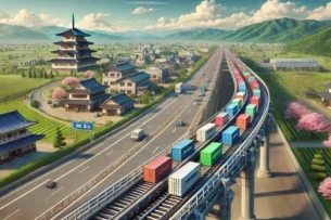 В Японии представили дорогу-конвейер для доставки посылок между городами
