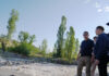 Мэр Бишкека проверяет зоны риска от селевых потоков