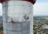 На ТЭЦ Бишкек началась покраска трубы, высотой 300 метров