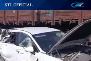 На перегоне Аламедин–Кант поезд наехал на автомобиль