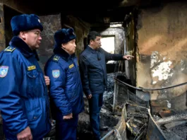 Мэр Бишкека посетил пострадавших от пожара