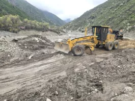 Последствия оползня на автодороге Мырзаке – Кара-Шоро ликвидированы, начались работы по повышению уровня дороги