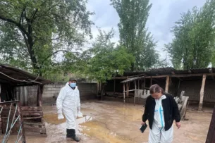 В Алайском районе после схода селя усилены меры по предотвращению инфекционных заболеваний