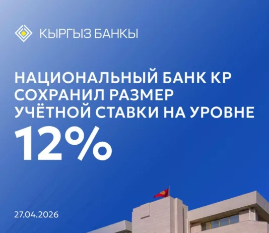 Национальный банк Кыргызстана сохранил учетную ставку на уровне 12%