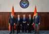 Главы МИД и Минюста Кыргызстана встретились с членами Европейского парламента
