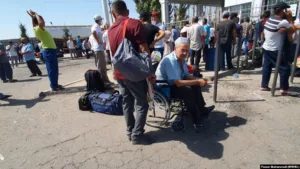 Многосторонний пограничный пункт пропуска Фотехобод (Таджикистан) на границе с Узбекистаном
